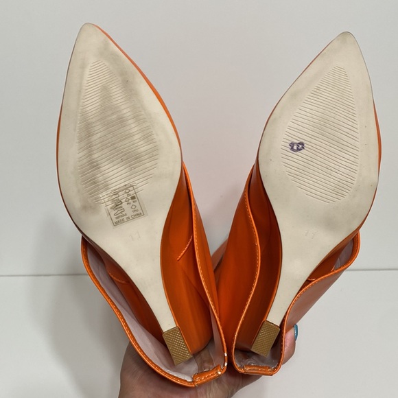 NWOT Azalea Wang “Melina” Stuck on You Pointy Toe Wedge Boot in Orange - Picture 13 of 17